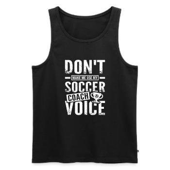 Soccer coach voice - Männer Premium Bio Tank Top - Schwarz - Vorne - Michal (187cm)