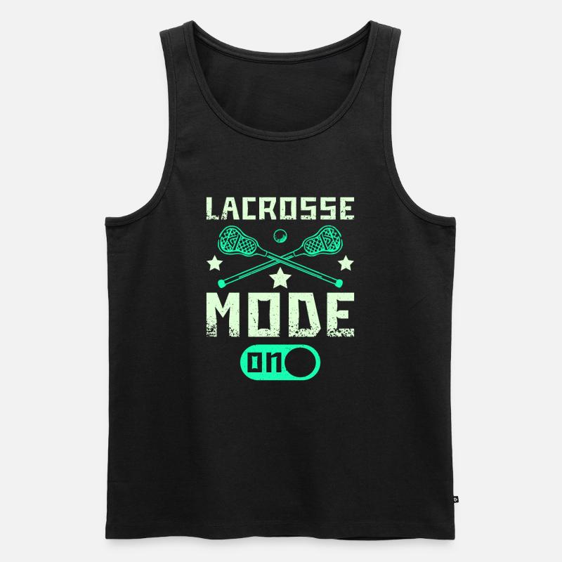 Lacrosse mode on - Männer Premium Bio Tank Top - Schwarz