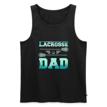 Fathers Day Daddy Lacrosse Dad - Männer Premium Bio Tank Top - Schwarz - Vorne - Michal (187cm)