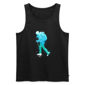 Splash Winter Hiking - Men's Premium Organic Tank Top - black - Front - Michal (187cm)