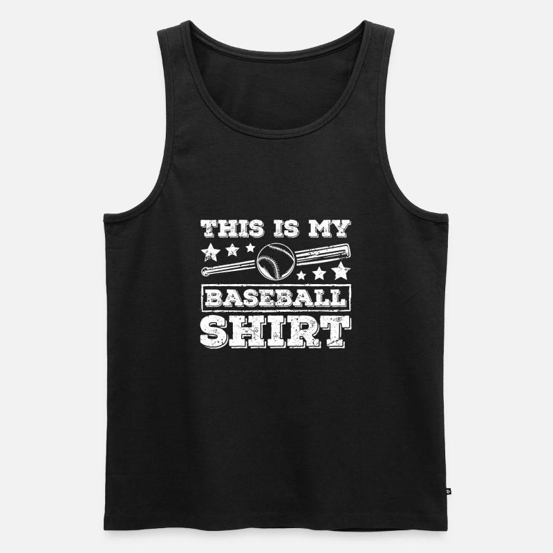 This is my baseball - Männer Premium Bio Tank Top - Schwarz
