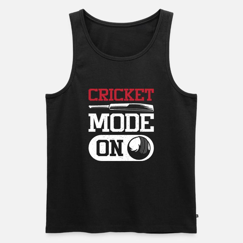 Cricket mode on - Männer Premium Bio Tank Top - Schwarz