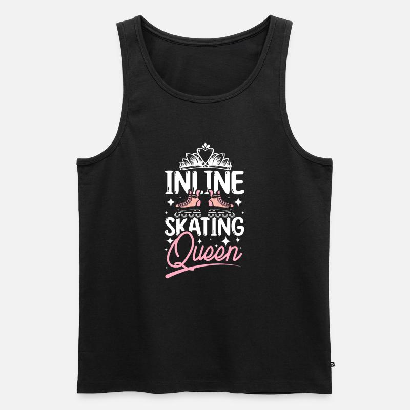 Inline skating queen - Männer Premium Bio Tank Top - Schwarz