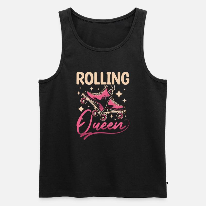 Inline skating rolling queen - Männer Premium Bio Tank Top - Schwarz