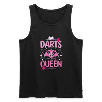 Darts queen - Männer Premium Bio Tank Top - Schwarz - Vorne - Michal (187cm)