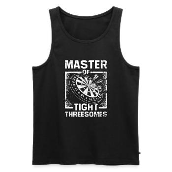 Master of tight threesomes - Männer Premium Bio Tank Top - Schwarz - Vorne - Michal (187cm)