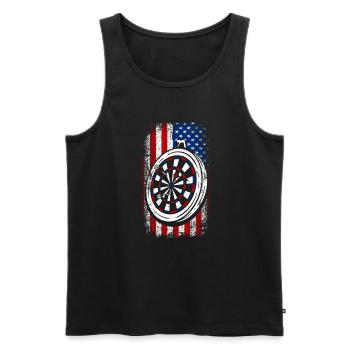 Usa American flag 4th of july Darts - Männer Premium Bio Tank Top - Schwarz - Vorne - Michal (187cm)