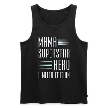 Mama Limited Edition Saying - Men's Premium Organic Tank Top - black - Front - Michal (187cm)