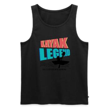 Kayak Legend Kayak Canoë Sports nautiques - Débardeur bio Premium Homme - noir - Devant - Michal (187cm)
