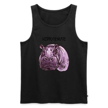Hippo - Männer Premium Bio Tank Top - Schwarz - Vorne - Michal (187cm)