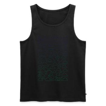 Cloud Surfer Paragliding dark - Men's Premium Organic Tank Top - black - Front - AI Model Male 178 light (178cm)