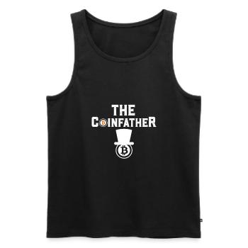 Crypto Investing Bitcoin Trader Chart - Men's Premium Organic Tank Top - black - Front - AI Model Male 178 light (178cm)