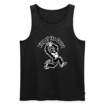 Basketball Dunking Gorilla - King of the Court - Men's Premium Organic Tank Top - black - Front - AI Model Male 178 light (178cm)