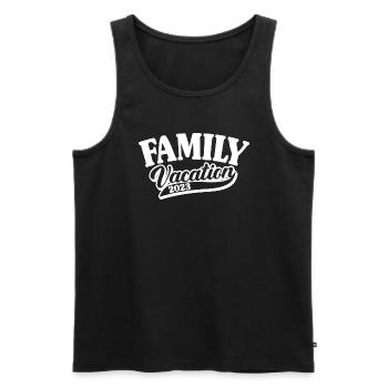 Vacances en famille 2023, Matching Family Summer Vacay - Débardeur bio Premium Homme - noir - Devant - Michal (187cm)