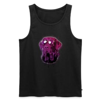 Labrador mit Sonnenbrille - Männer Premium Bio Tank Top - Schwarz - Vorne - Michal (187cm)