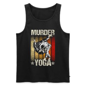 Murder Yoga Karaté Judo BJJ Sports de combat - Débardeur bio Premium Homme - noir - Devant - Michal (187cm)