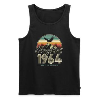 Original 1964 Jahrgang Vintage Geburtstag Geschenk - Männer Premium Bio Tank Top - Schwarz - Vorne - Michal (187cm)
