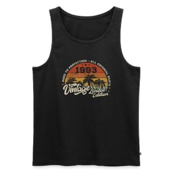 Vintage 1993 Birthday Retro 1993 - Men's Premium Organic Tank Top - black - Front - Michal (187cm)