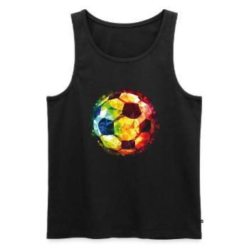Fußball - Männer Premium Bio Tank Top - Schwarz - Vorne - AI Model Male 178 light (178cm)