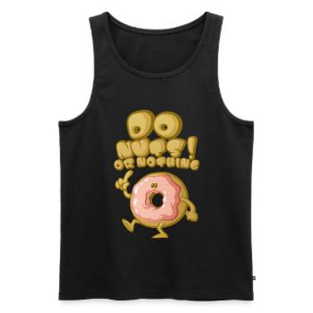 Do nuts - Men's Premium Organic Tank Top - black - Front - Michal (187cm)