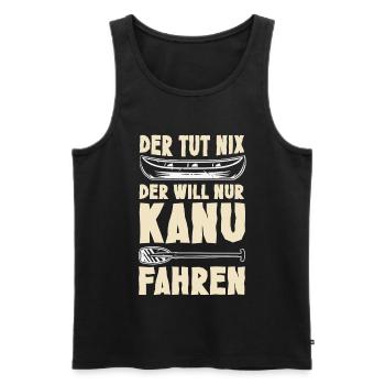 Kanu Kanut Kanutin Kanufahrer - Männer Premium Bio Tank Top - Schwarz - Vorne - AI Model Male 178 light (178cm)