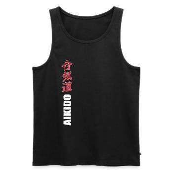 Aïkido - Débardeur bio Premium Homme - noir - Devant - Michal (187cm)