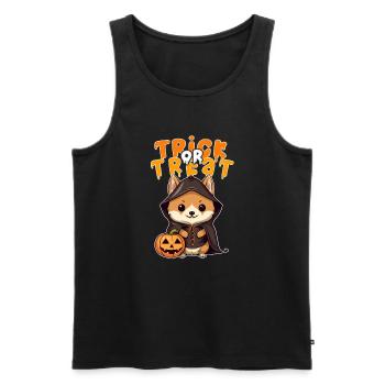 Halloween Design Shiba Inu Design - Men's Premium Organic Tank Top - black - Front - AI Model Male 178 light (178cm)