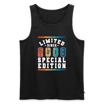 Limited Edition since 2008 Birthday Gift - Men's Premium Organic Tank Top - black - Front - Michal (187cm)