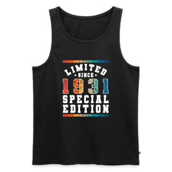 Limited Edition since 1931 Birthday Gift - Men's Premium Organic Tank Top - black - Front - Michal (187cm)