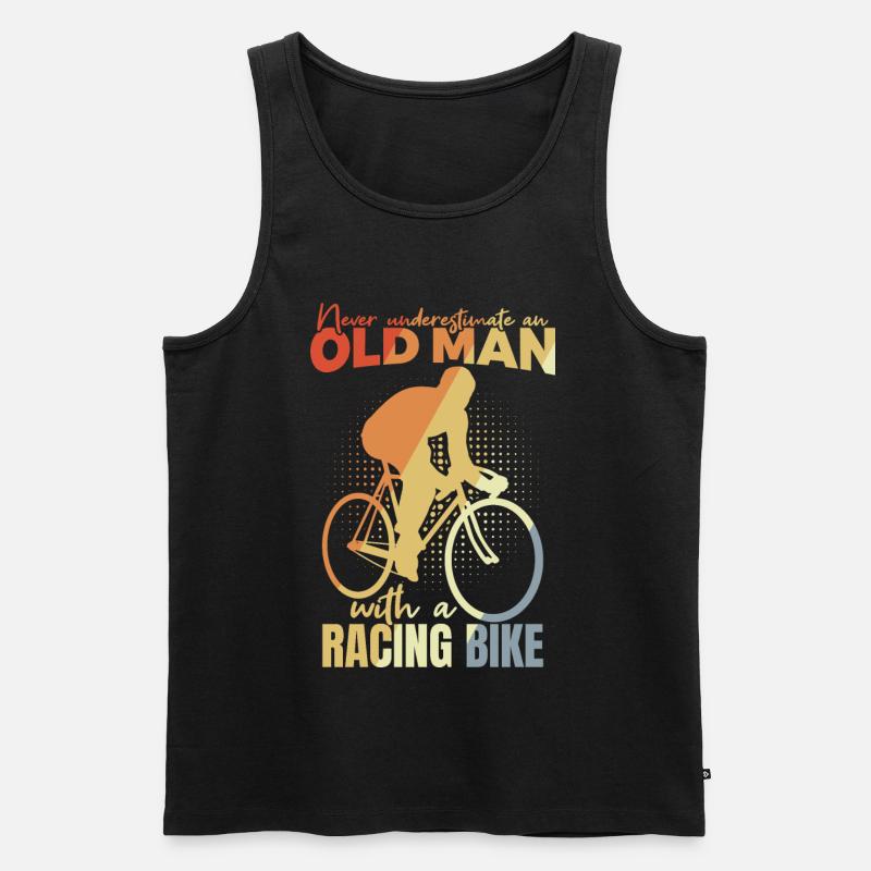 Fahrrad Opa - Männer Premium Bio Tank Top - Schwarz