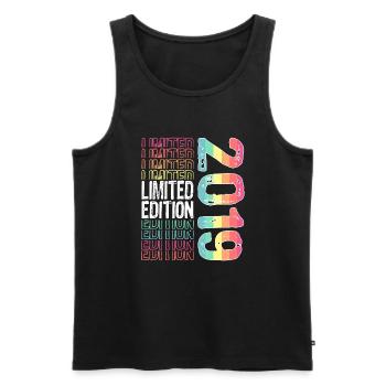 Limited Edition seit 2019 Geburtstag Vintage 2019 - Männer Premium Bio Tank Top - Schwarz - Vorne - Michal (187cm)