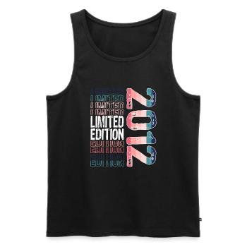 Limited Edition seit 2012 Geburtstag Vintage 2012 - Männer Premium Bio Tank Top - Schwarz - Vorne - Michal (187cm)