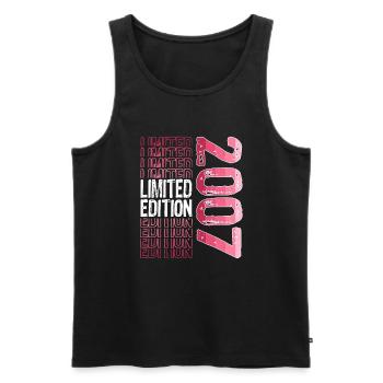 Limited Edition Since 2007 Birthday Vintage 2007 - Men's Premium Organic Tank Top - black - Front - Michal (187cm)