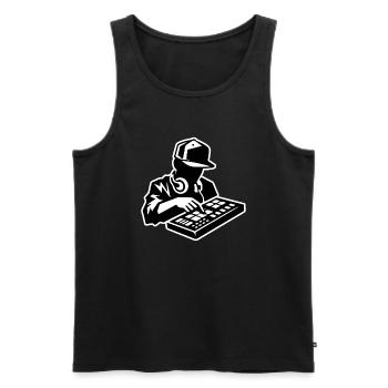 Hip Hop Producer (Stroke) - Men's Premium Organic Tank Top - black - Front - AI Model Male 178 light (178cm)