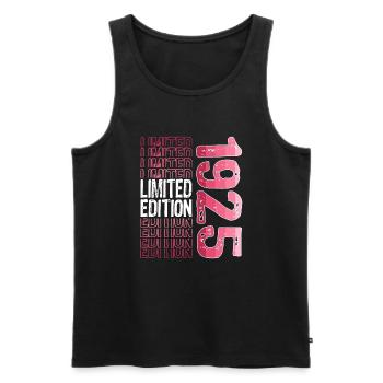 Limited Edition seit 1925 Geburtstag Vintage 1925 - Männer Premium Bio Tank Top - Schwarz - Vorne - Michal (187cm)