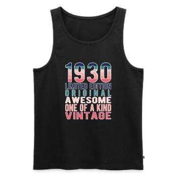 Limited Edition Since 1930's Birthday Vintage 1930's - Men's Premium Organic Tank Top - black - Front - Michal (187cm)