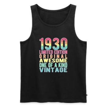 Limited Edition Since 1930 Birthday Vintage 1930's - Men's Premium Organic Tank Top - black - Front - Michal (187cm)