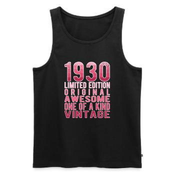 Limited Edition Since 1930 Birthday Vintage 1930's - Men's Premium Organic Tank Top - black - Front - Michal (187cm)