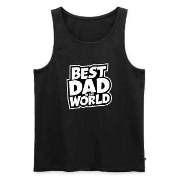 Bester Papa für immer zum Vatertag od. Geburtstag - Männer Premium Bio Tank Top - Schwarz - Vorne - Michal (187cm)