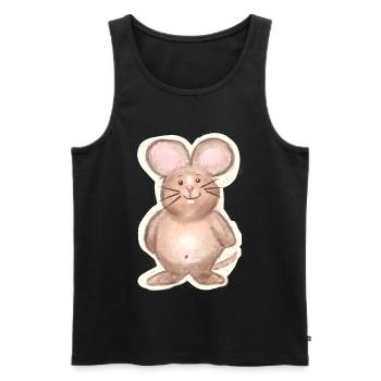 Mouse - Men's Premium Organic Tank Top - black - Front - Michal (187cm)