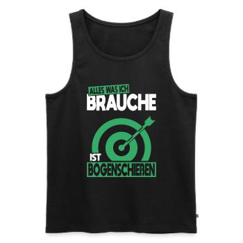 All I need is archery - Men's Premium Organic Tank Top - black - Front - Michal (187cm)