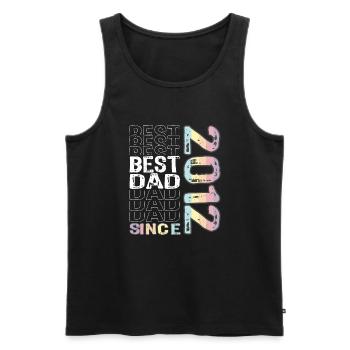 Best dad in the world since 2012 Father's Day - Men's Premium Organic Tank Top - black - Front - AI Model Male 178 light (178cm)