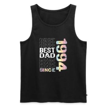 Meilleur papa du monde depuis 1994 Fête des pères - Débardeur bio Premium Homme - noir - Devant - AI Model Male 178 light (178cm)