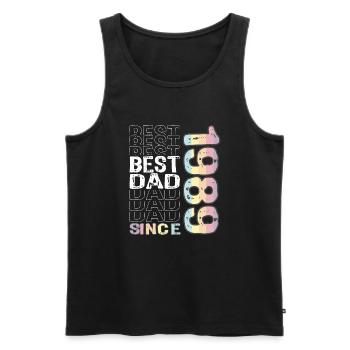 Bester Papa der Welt seit 1989 Vatertag - Männer Premium Bio Tank Top - Schwarz - Vorne - AI Model Male 178 light (178cm)
