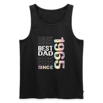 Bester Papa der Welt seit 1965 Vatertag - Männer Premium Bio Tank Top - Schwarz - Vorne - Michal (187cm)