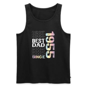 Bester Papa der Welt seit 1955 Vatertag - Männer Premium Bio Tank Top - Schwarz - Vorne - Michal (187cm)
