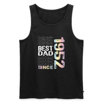 Bester Papa der Welt seit 1952 Vatertag - Männer Premium Bio Tank Top - Schwarz - Vorne - Michal (187cm)