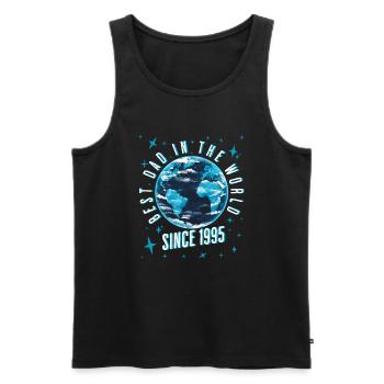 Bester Papa der Welt seit 1995 Vatertag - Männer Premium Bio Tank Top - Schwarz - Vorne - Michal (187cm)