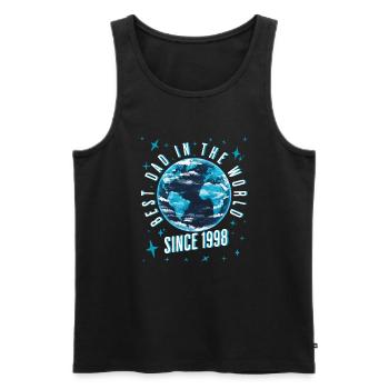 Bester Papa der Welt seit 1998 Vatertag - Männer Premium Bio Tank Top - Schwarz - Vorne - Michal (187cm)