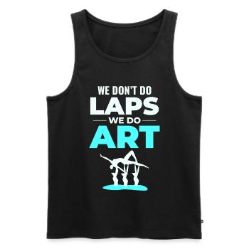 Tanz Akrobat Illustration Synchronschwimmen - Männer Premium Bio Tank Top - Schwarz - Vorne - AI Model Male 178 light (178cm)